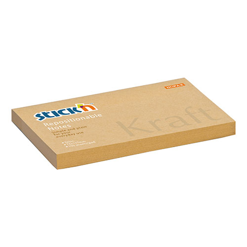 samolepici blocek stick'n kraft z prirodniho papiru, 76x127mm