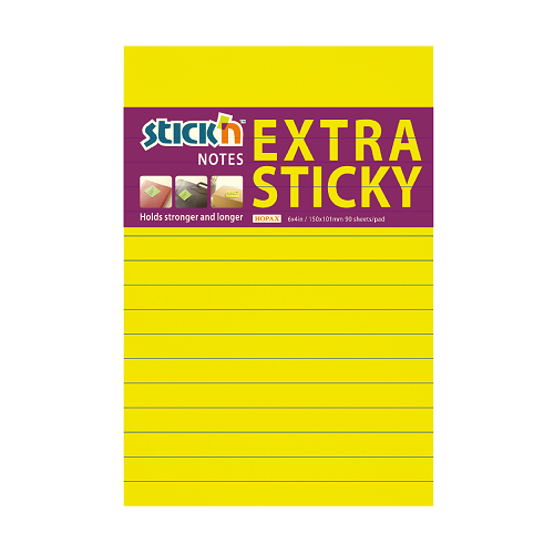 samolepici blocek stick'n extra sticky neonove zluty, 150x101mm